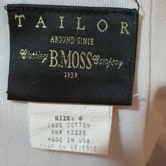 Tailor B Moss Vintage A-line Skirt 6 White Red Tropical Flower Lined Made in USA - Picture 6 of 7